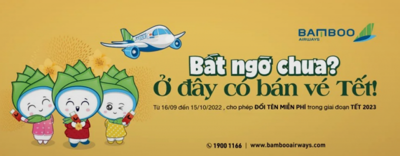 BAMBOO AIRWAYS MỞ BÁN VÉ TẾT NGUYÊN ĐÁN 2023 Miễn phí đổi tên trong giai đoạn Tết 2023